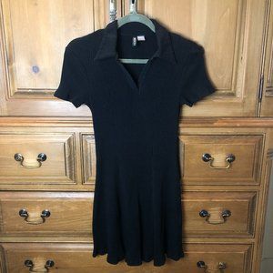 H&M Divided Black Collared Dress